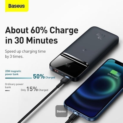 Baseus PD 20W Power Bank 10,000mAh With Magnetic MagSafe Wireless Charging & USB-C