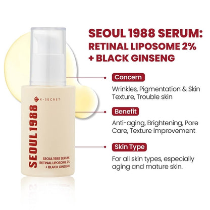 SEOUL 1988 Serum : Retinal Liposome 2% + Black Ginseng