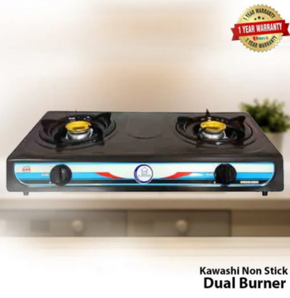 Double Burner Gas Cooker [12 Months Warraty for Ignition]