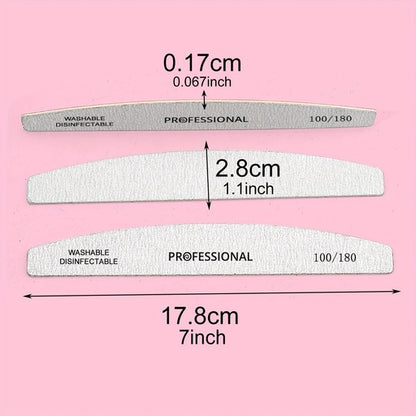 10Pcs Professional Nail File & Buffer Set – Nail Shaping & Polishing Tools for Home & Salon Manicure