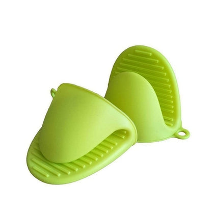 2 Pcs Silicone Oven Mitt Pot Holder Glove Grip Pinch Grip Heat Resistant Kitchen Tool