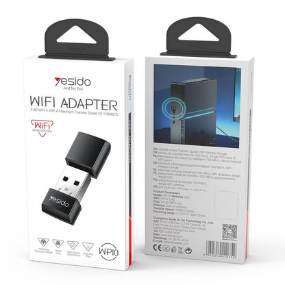 Yesido WP10 WiFi Wireless Adapter 150Mbps High Speed USB WiFi Receiver