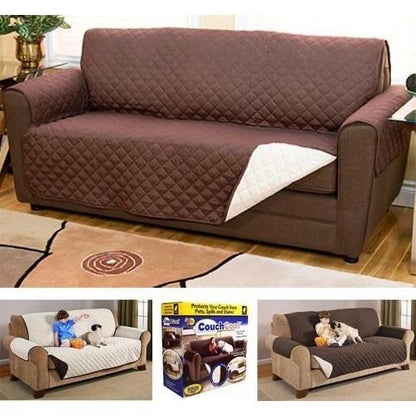 Reversible Couch Coat Double Seater Sofa Cover, Slipcover Protector for Pets and Kids