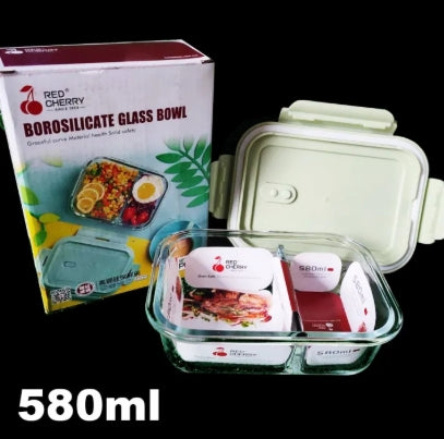 Borosilicate Glass Food Storage Bowl Airtight & Leak-Proof SNAP Locking LIDS & Built-in AIR Vent