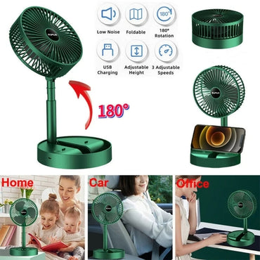 SUPER FS-21 Portable Foldable Fan USB Charging Electric Fan with Mobile Stents