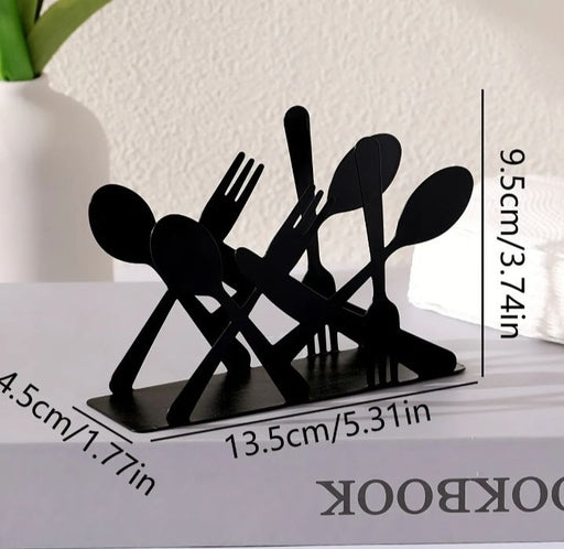 Metal Napkin Holder with Tissue Paper for Table/black /One Pc