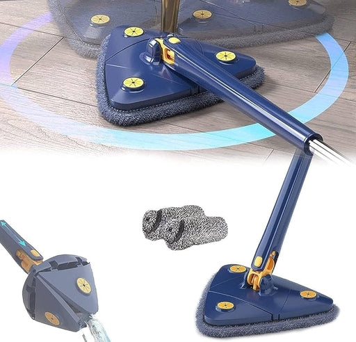 Triangle Mop 360Â° Rotatable Spin Cleaning Mop Adjustable Squeeze Wet and Dry Use Water Absorption