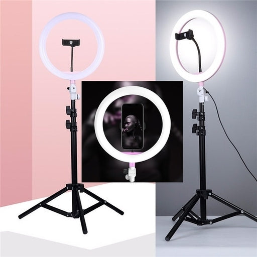 LED Studio Ring Light 26CM Ring with 7 Feet Adjustable Tripod Stand LED Ring Fill Light