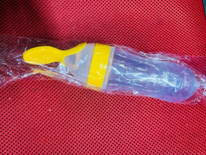 Newborn Infant Portable Silicone Feeding Bottle with Spoon Bottle Nipples & Accessories