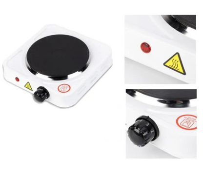Single Burner Hot Plate - 1000W - White