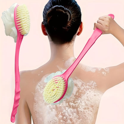 Multi-Color Bath Artifact Long Handle Soft Hair Japanese Bath Brush Multi-Functional