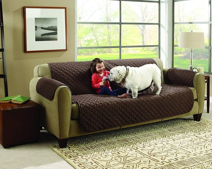 Reversible Couch Coat Double Seater Sofa Cover, Slipcover Protector for Pets and Kids