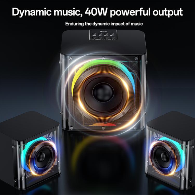 Yesido YSW41 40W 2.1 Channel System Colorful RGB Bluetooth Speaker Subwoofer