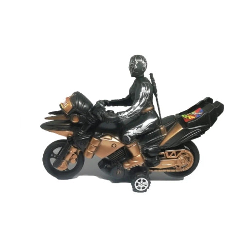 Toy Motorcycle - Pull Back Toy Spiderman Bike (Red/Black)