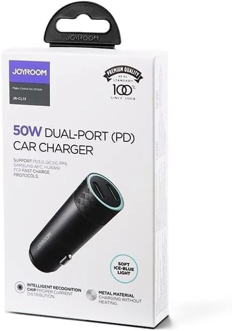 joyroom Car charger JR-CL13, 2x USB-C PD, 50W