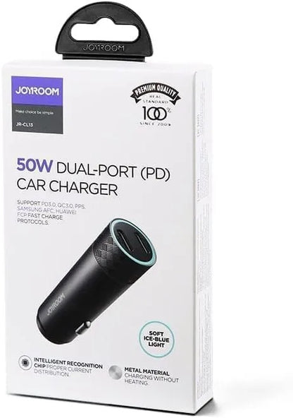 joyroom Car charger JR-CL13, 2x USB-C PD, 50W