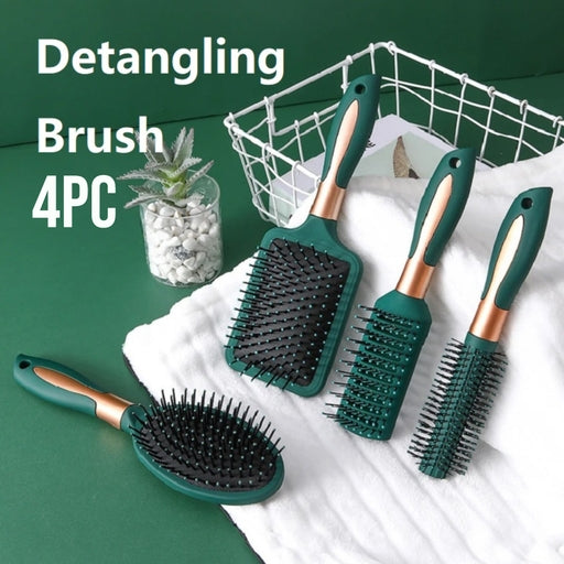4Pcs Anti-Static Air Cushion Hair Comb Set – Scalp Massage & Smooth Styling Brushes