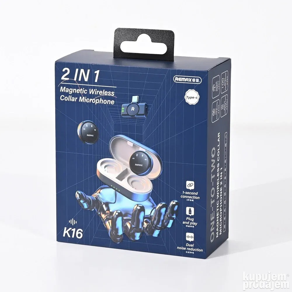 Remax K16 2-IN-1 Wireless Microphone