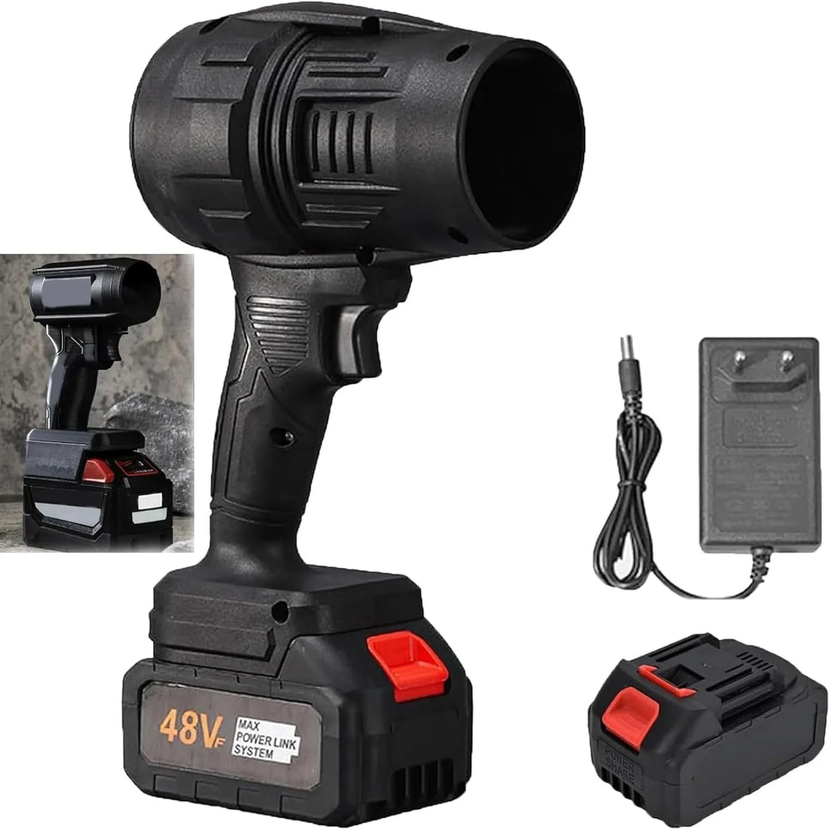 Handheld Electric Turbo Car Dryer Blower: 150,000 RPM Cordless Air Duster for Car Washing & Drying