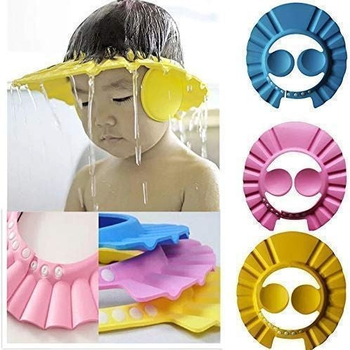Baby Shower Cap Shower Hair Wash Cap for Children, Protection for Eyes and Ear Care