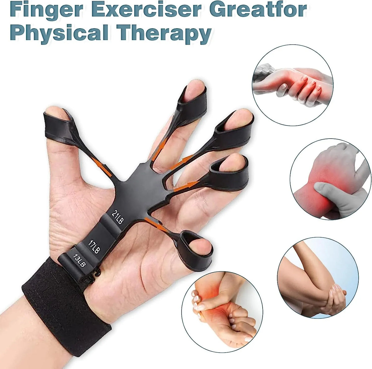 1Pcs Finger Gripper Patients Hand Strengthener 6 Resistant Strength Trainer
