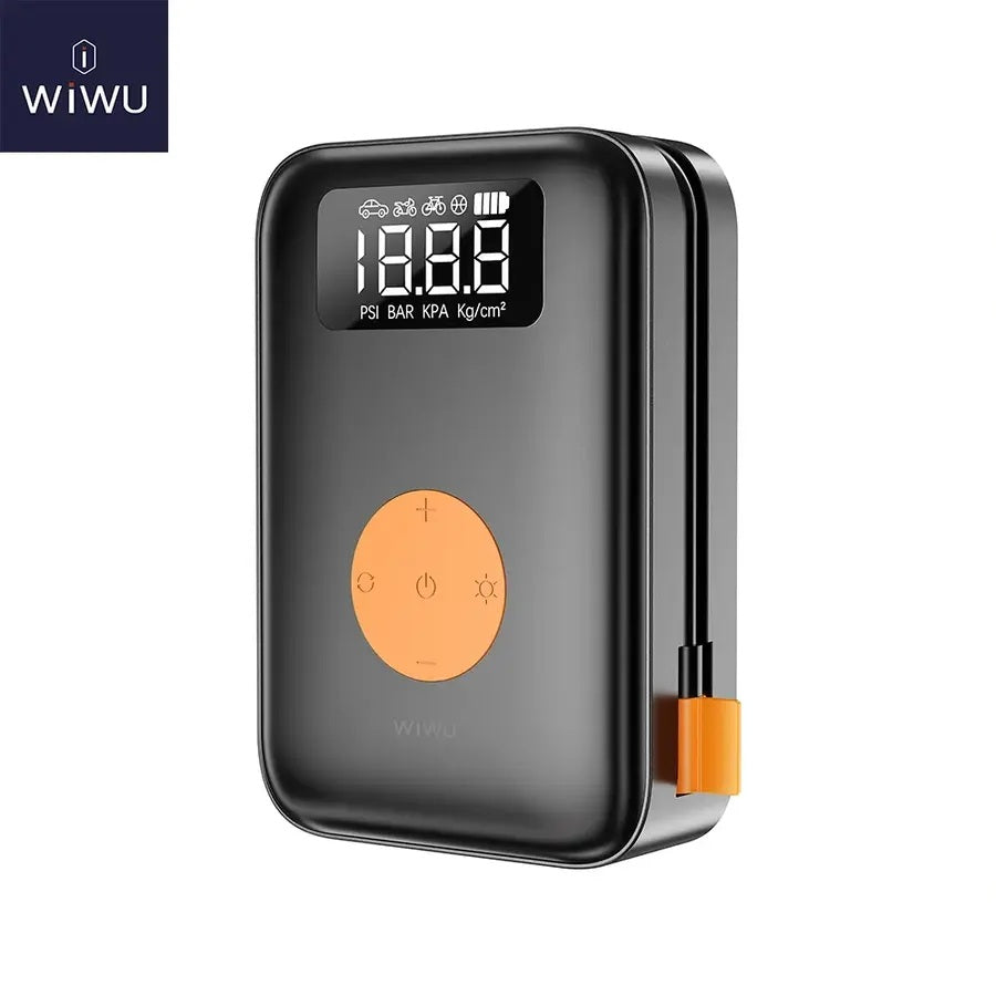 WiWU WI-AI003 Cordless Portable Tire Inflator – Fast 12V Pump for Cars & Bikes