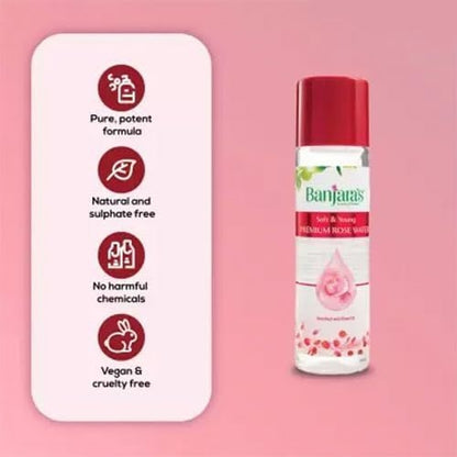 Banjara's Touch of Nature Soft & Young Premium Rose Water TONER