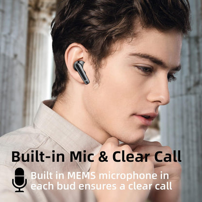 Monster N-Lite 203 AirLinks Wireless Earbuds Bluetooth Headphones HiFi Stereo, Wireless Earphones with 30H Playback, Type-C Charging, HD Clear Call
