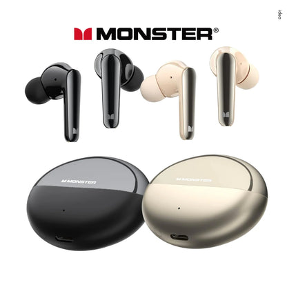 Monster N-Lite 203 AirLinks Wireless Earbuds Bluetooth Headphones HiFi Stereo, Wireless Earphones with 30H Playback, Type-C Charging, HD Clear Call
