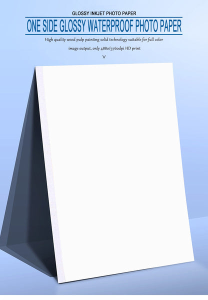 100 Sheet / Lot High Glossy 4R Photo Paper For Inkjet Printer Photographic Quality Colorful Graphics Output Album Covers ID photo