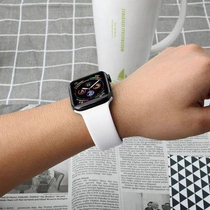 Replacement Soft Silicone Waterproof Band Strap For iwatch Band 42mm 44mm 45mm