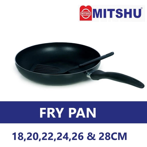 Mitshu Non-Stick Fry Pan – Available in 18CM, 20CM, 22CM, 24CM, 26CM & 28CM for Versatile Cooking