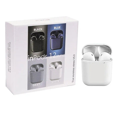InPods 12 TWS Bluetooth 5.0 Wireless Earbuds with Stereo Bass, Touch Control & Multi-Color Design