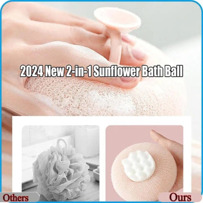 Sunflower Bath Ball, Super Soft Loofah Sponge Body Scrubbers