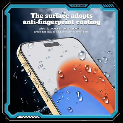 ATB DESIGN Anti-Shock Tempered Glass For iPhone 16 Pro Max , Gorilla Glass, [9H] Hardness, Super HD Clear, Made With Japanese Technology Glue