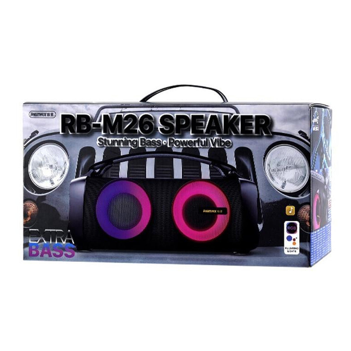 REMAX RB-M26 Outdoor Hand Lifted Double Terminal Bluetooth Speaker Plaza Dance Sports Portable Sound
