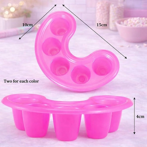 Trendy Look 5 Fingers Holes Soak Bowl Nail Art Tips Hand Soak Tray Nail Soaking Manicure Bowl for Ac