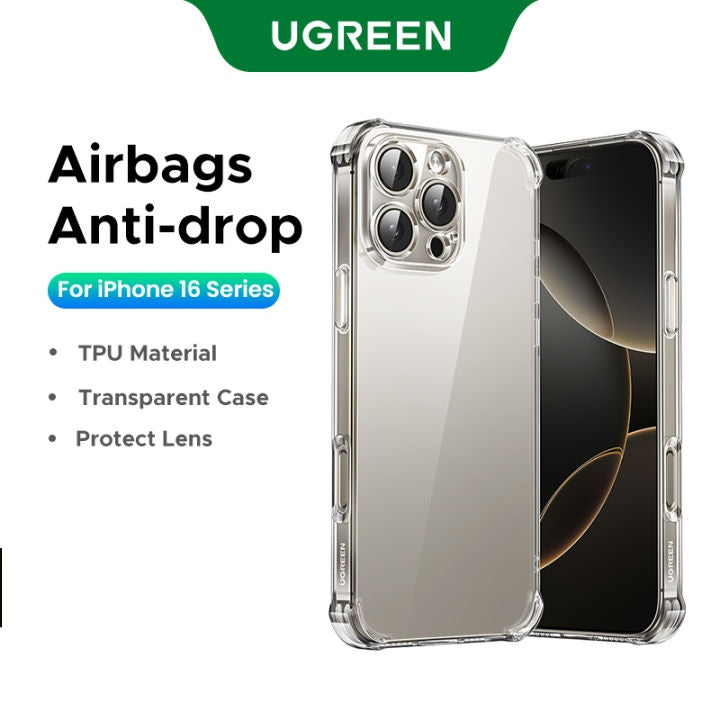 Ugreen Crystal Clear Bright Cushion CA104 Case for iPhone 16 / 16 PRO / 16 Pro Max - Clear