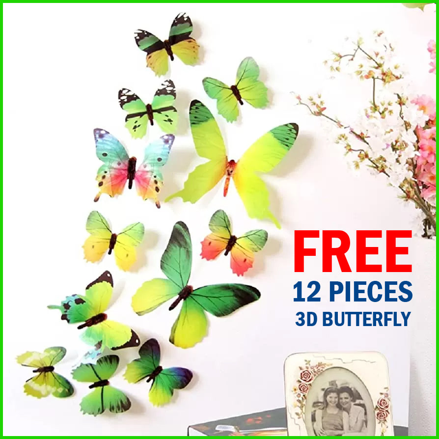 FREE 12 PCS 3D BUTTERFLY WITH Complete Set 117-Piece Premium Blue Balloon Garland Kit for Party Decoration, Unisex Balloon Arch Set for All Ages
