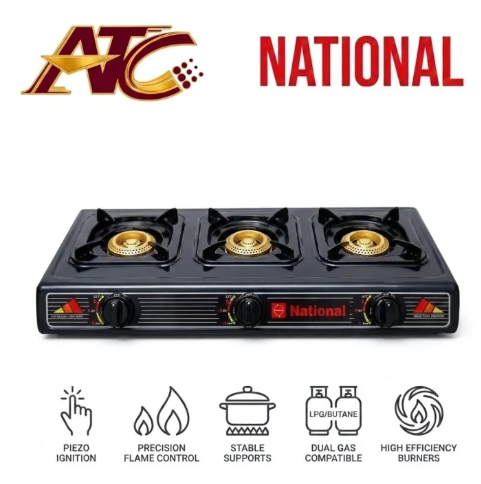 Stainless Steel 3 Burner Gas Cooker
