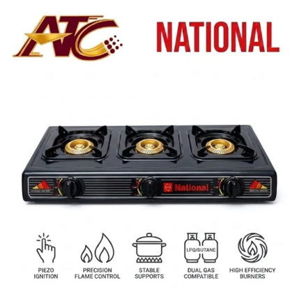 Stainless Steel 3 Burner Gas Cooker