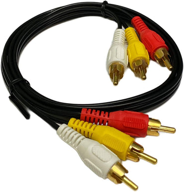 1.5M - RCA M/Mx3 Audio/Video Cable Gold Plated - Audio Video RCA Cable