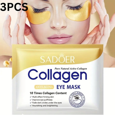 3PCS Collagen Eye Masks – Firming & Brightening, Helps Reduce Dark Circles & Puffiness
