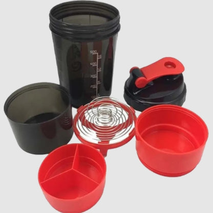 Spider Protein Shaker | Gym Shaker 550Ml with 2 Storage Extra Compartment for Gym