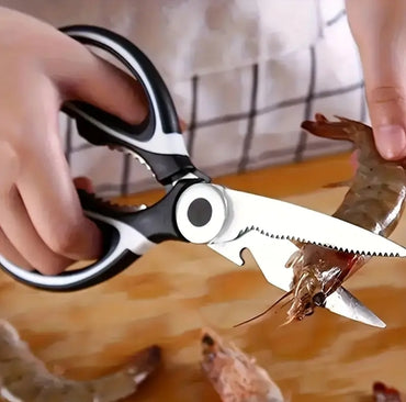 1Pc Stainless Steel Multi-Purpose Scissors - Heavy-Duty, Abrasion-Resistant, Sharp Shears
