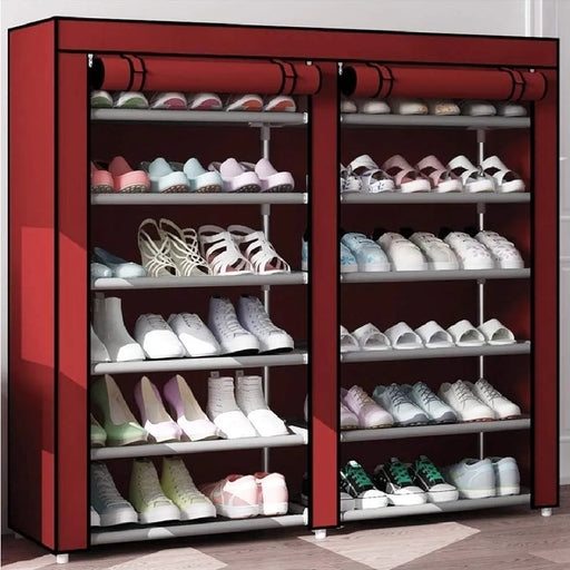 6 Tier Double Side Dustproof Shoe Rack SMT