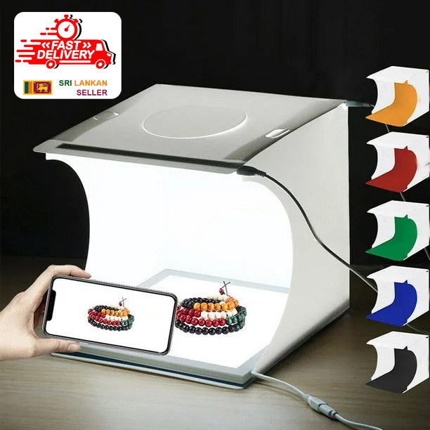 Online products Gem Photography Lighting & Studio Equipment Camera DSLR Photography Photo Light Box 20cm Mini Studio Box Kit Photography Shooting light Box with 6 color backgrounds