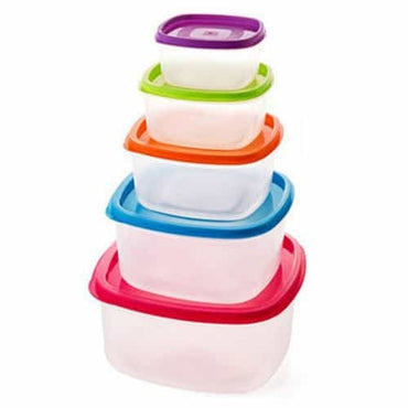 Transparent Plastic Rainbow Food Storage Box Container with Lid