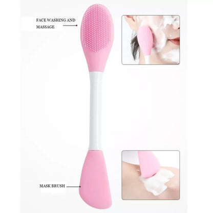 Silicone Mask Brush Double-End Lotion Spatula Beauty Tool Spatulas with Brush