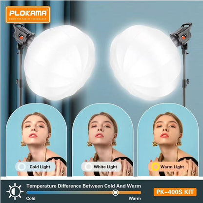 PLOKAMA PK400S LIGHT WITH 2.8M STSOFT BALLAND TRIPOD & UMBRELLA